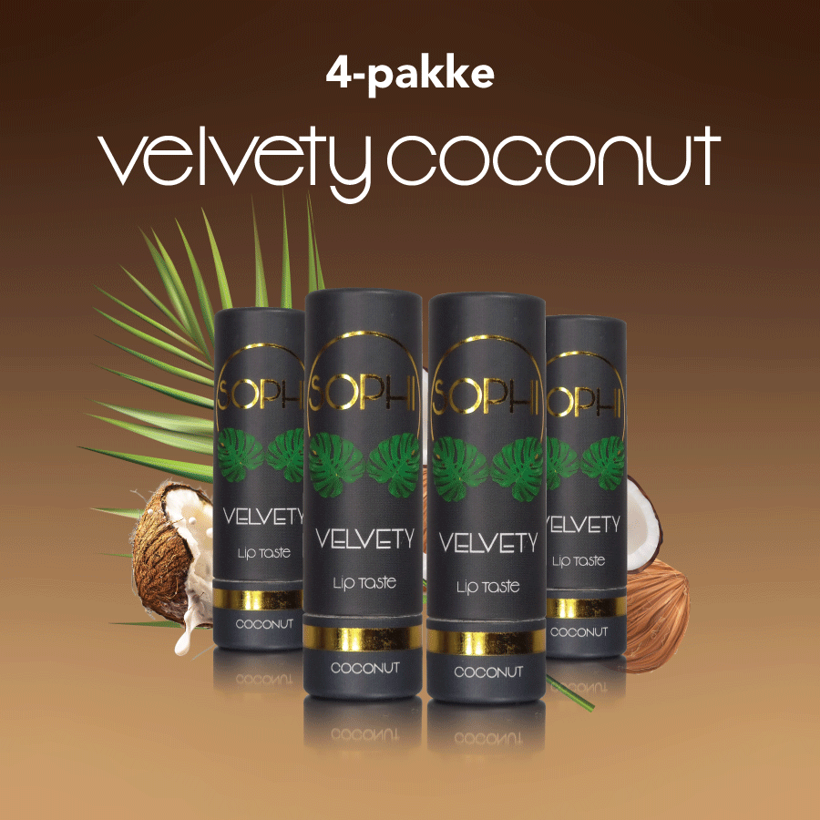 4-pakke Velvety Coconut Lip Taste